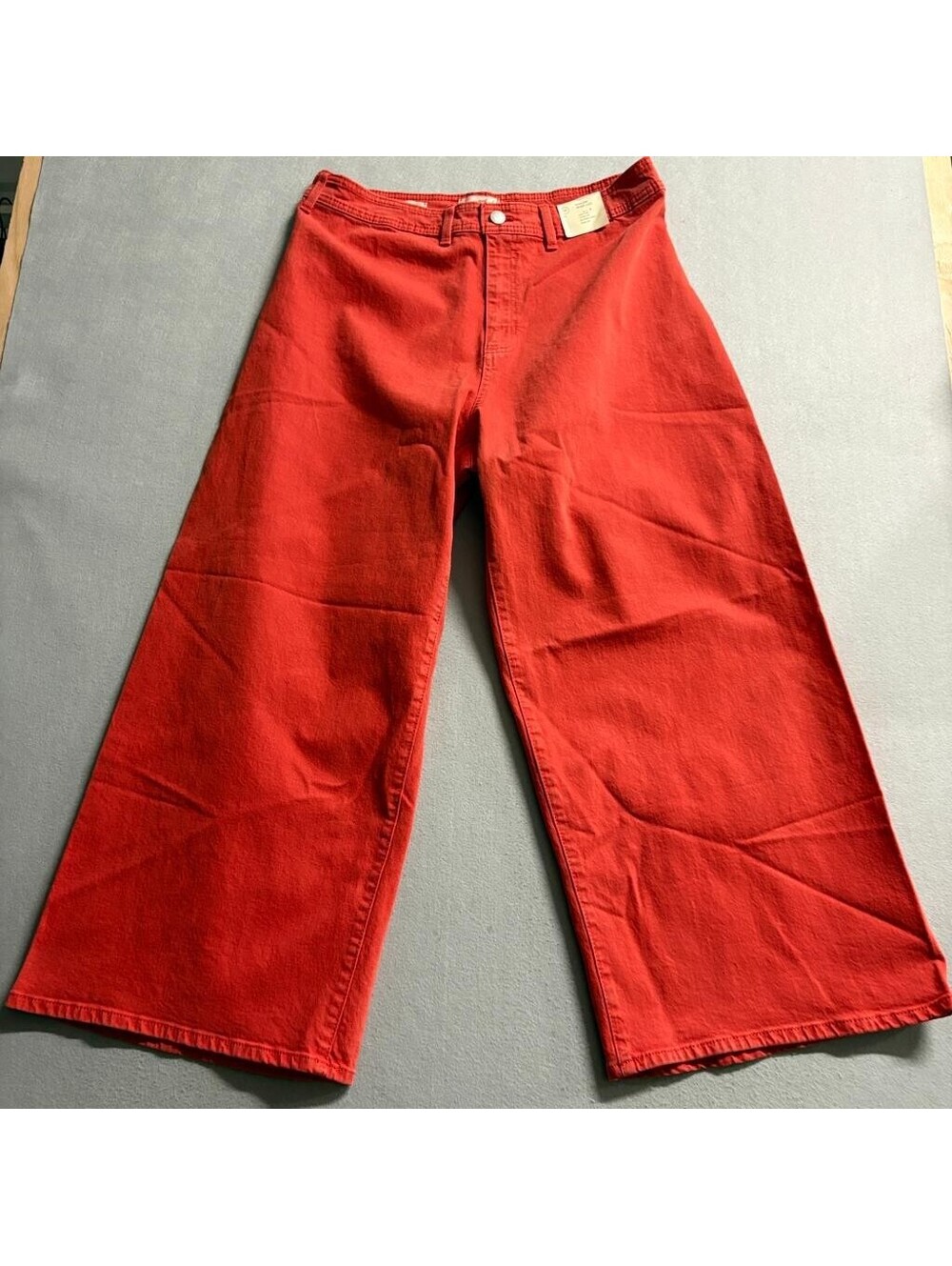 Universal Thread Sailor Wide Leg Jeans Womens 17 Red High Rise Crop Stretch